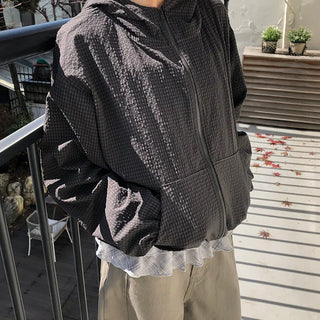 Ryumin Oversized Check Windbreaker