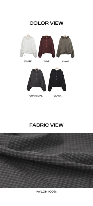 Ryumin Oversized Check Windbreaker