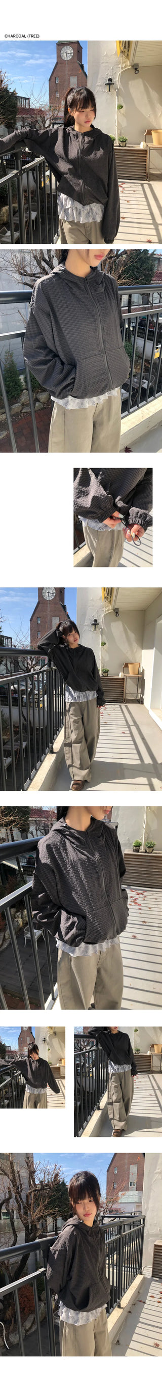 Ryumin Oversized Check Windbreaker