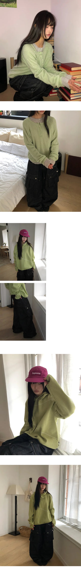 Lerin Elastic Waist Wide Cargo Two-Way Pants