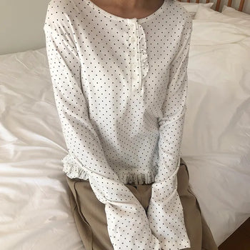 Toel Dot Frill Long Sleeve T-shirt