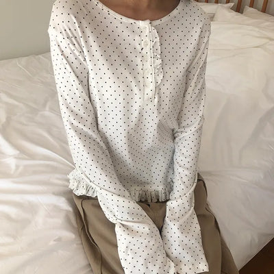 Toel Dot Frill Long Sleeve T-shirt
