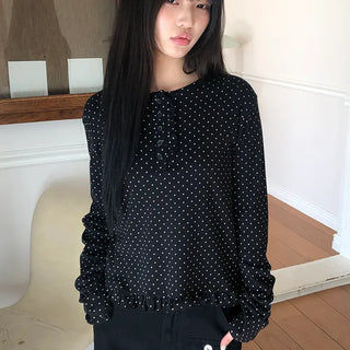 Toel Dot Frill Long Sleeve T-shirt