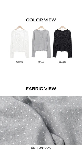 Toel Dot Frill Long Sleeve T-shirt