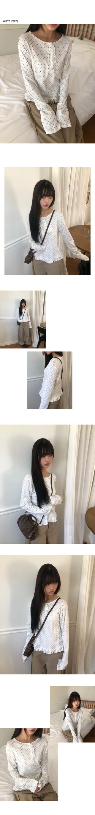 Toel Dot Frill Long Sleeve T-shirt