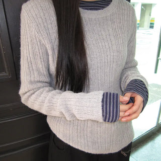 Luhan Alpaca Wool Round Ribbed Knit