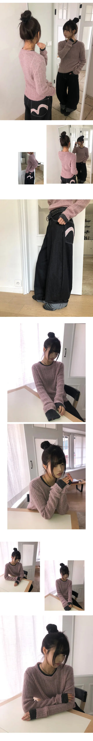 Luhan Alpaca Wool Round Ribbed Knit
