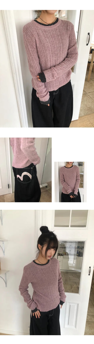 Luhan Alpaca Wool Round Ribbed Knit