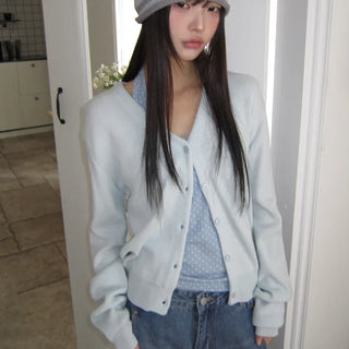 Hunin Basic V-neck Knit Cardigan