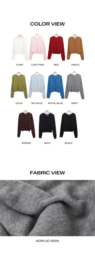 Hunin Basic V-neck Knit Cardigan