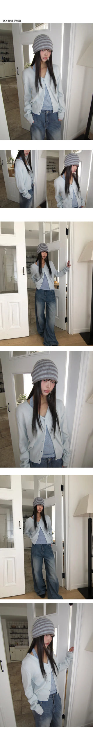 Hunin Basic V-neck Knit Cardigan