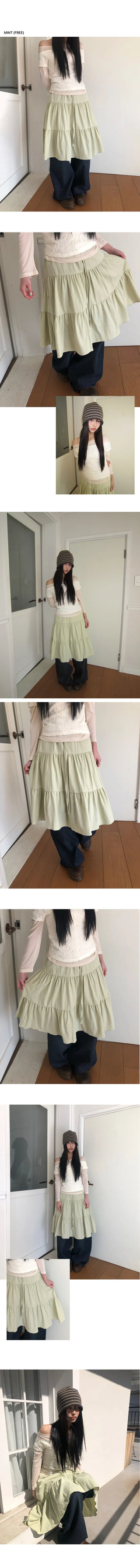 Narin Tiered Midi Skirt