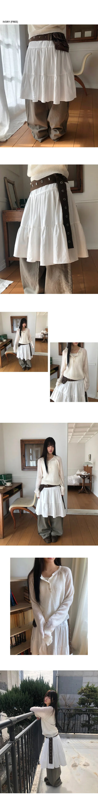 Narin Tiered Midi Skirt