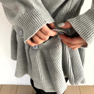 Pyeongon Layered Frill Button Knit