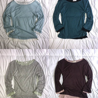 Andin Layered Tencel 3/4 Sleeve T-shirt