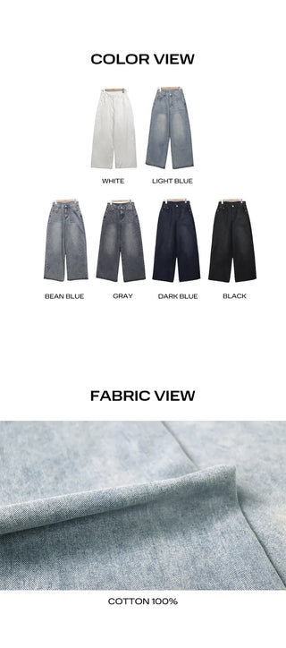 Jaron Washed Wide Denim Pants