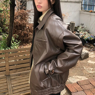 K-Bone Oversized Leather Jumper