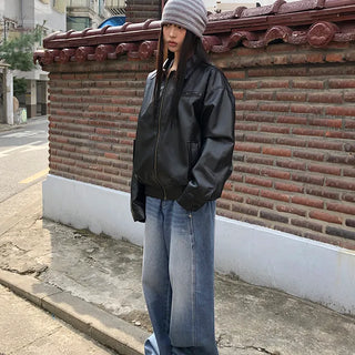 K-Bone Oversized Leather Jumper