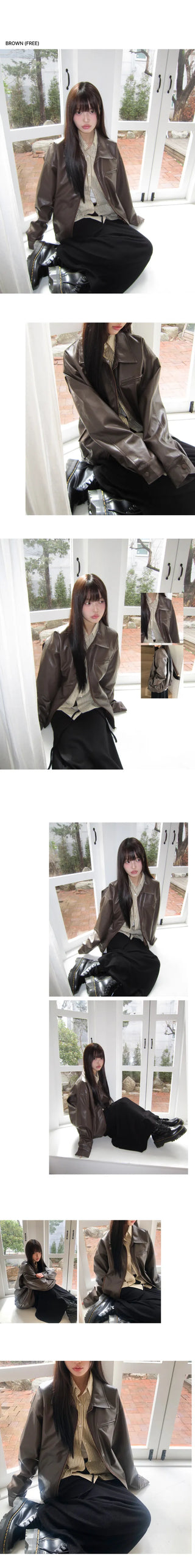 K-Bone Oversized Leather Jumper