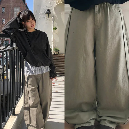 Kenu Cutout Balloon Wide Cotton Pants