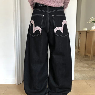 Theron Rolled-up Raw Wide Denim Pants