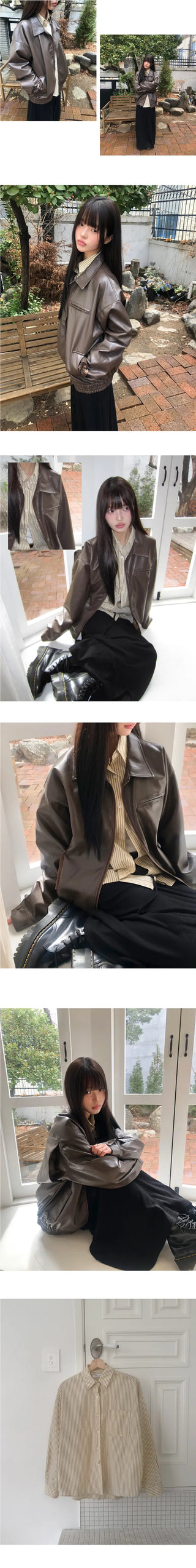 Kael Color Block Stripe Loose Fit Long Sleeve Shirt