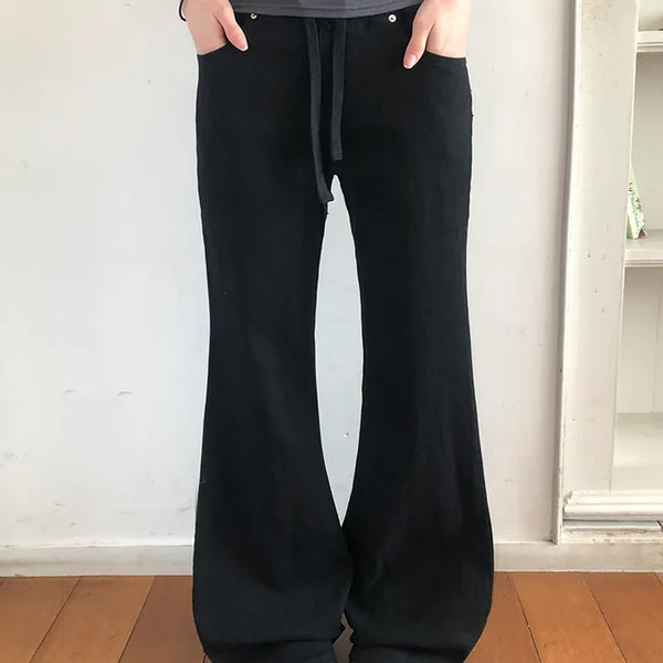 Hiel Low-Rise Bootcut Elastic Pants