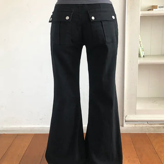 Hiel Low-Rise Bootcut Elastic Pants