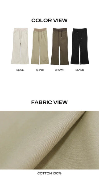 Novan Ribbed Elastic Bootcut Pants