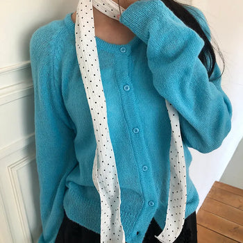 Luann Basic Round Knit Cardigan