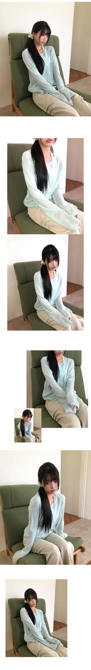 Luann Basic Round Knit Cardigan