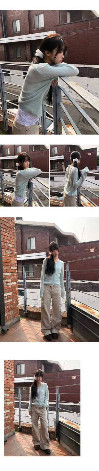 Luann Basic Round Knit Cardigan