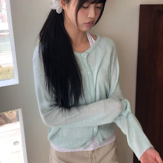 Luann Basic Round Knit Cardigan