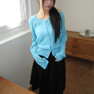 Luann Basic Round Knit Cardigan