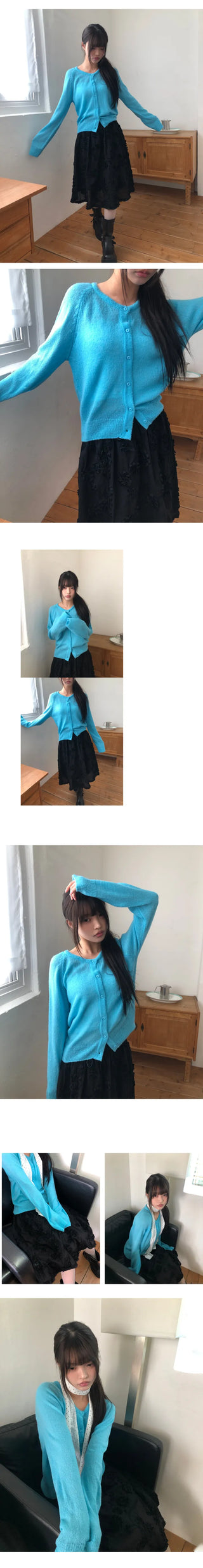 Luann Basic Round Knit Cardigan