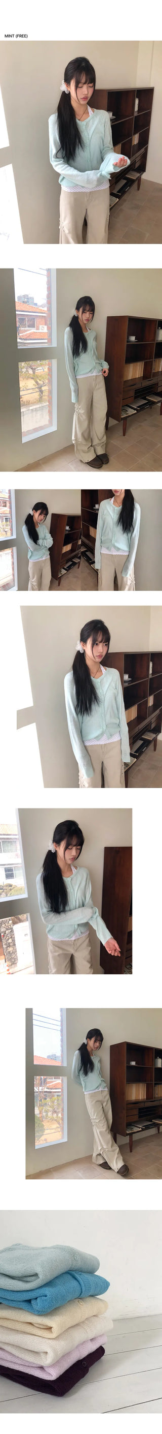 Luann Basic Round Knit Cardigan