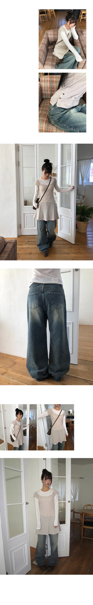Doel Bootcut Washed Denim Pants