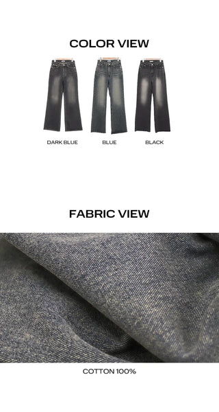 Doel Bootcut Washed Denim Pants