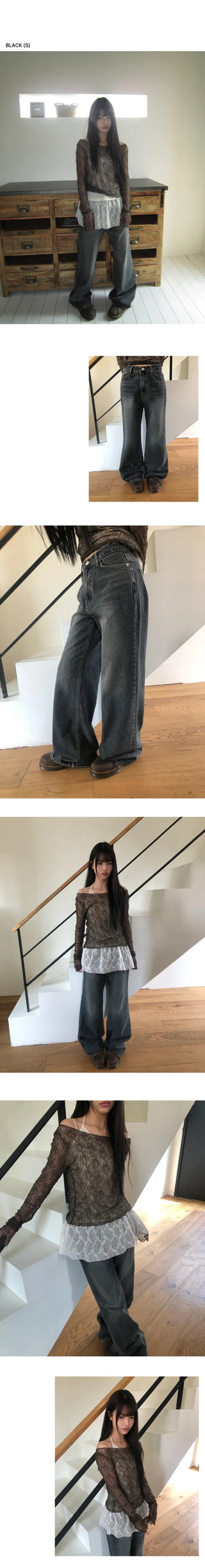 Doel Bootcut Washed Denim Pants