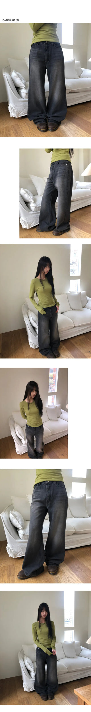 Doel Bootcut Washed Denim Pants