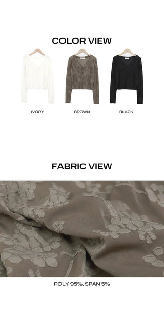 Beden Lace V-Neck Long Sleeve T-Shirt