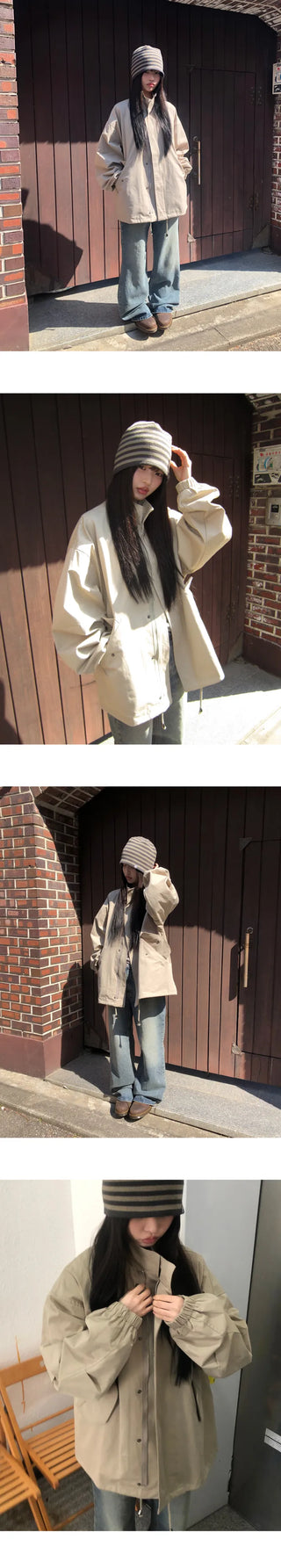 Seden High-Neck String Field Jacket