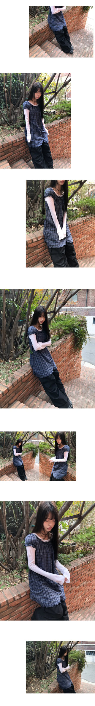 Moel Check Layered Mini Dress