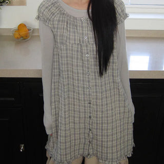 Moel Check Layered Mini Dress