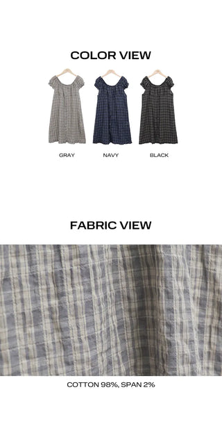 Moel Check Layered Mini Dress