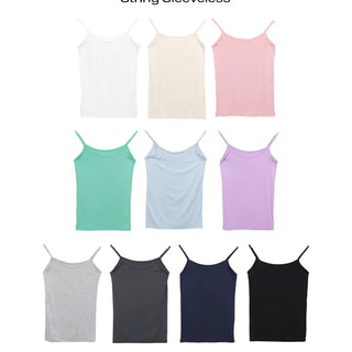 Rihu Basic Spandex Color Strap Sleeveless