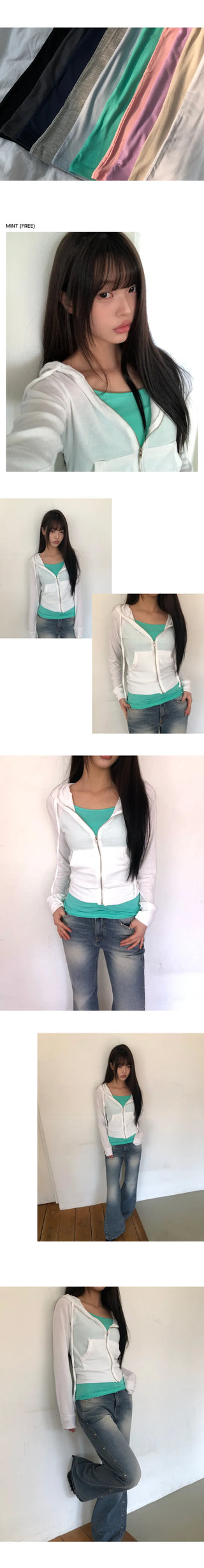Rihu Basic Spandex Color Strap Sleeveless
