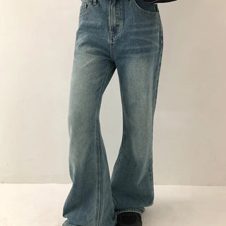 Moi Vintage Washed Flare Denim Pants