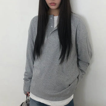 Kiyul Henley Neck Warmer Long Sleeve T-shirt