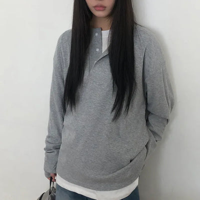 Kiyul Henley Neck Warmer Long Sleeve T-shirt